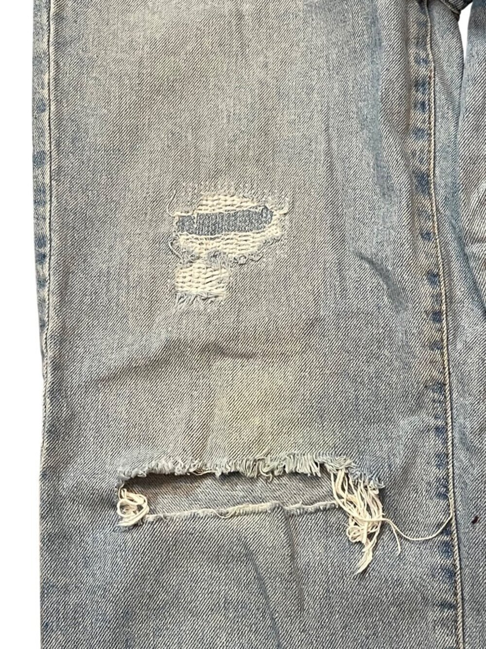 Womens Distressed High-Waisted Light Wash Jeans Size 24 Forever 21 - Picture 9 of 11